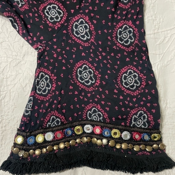 Anthropologie Raga Elena Peasant Top Embroidered Gypsy India Medium - Picture 10 of 14